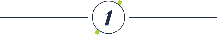 line with a circle and the number 1